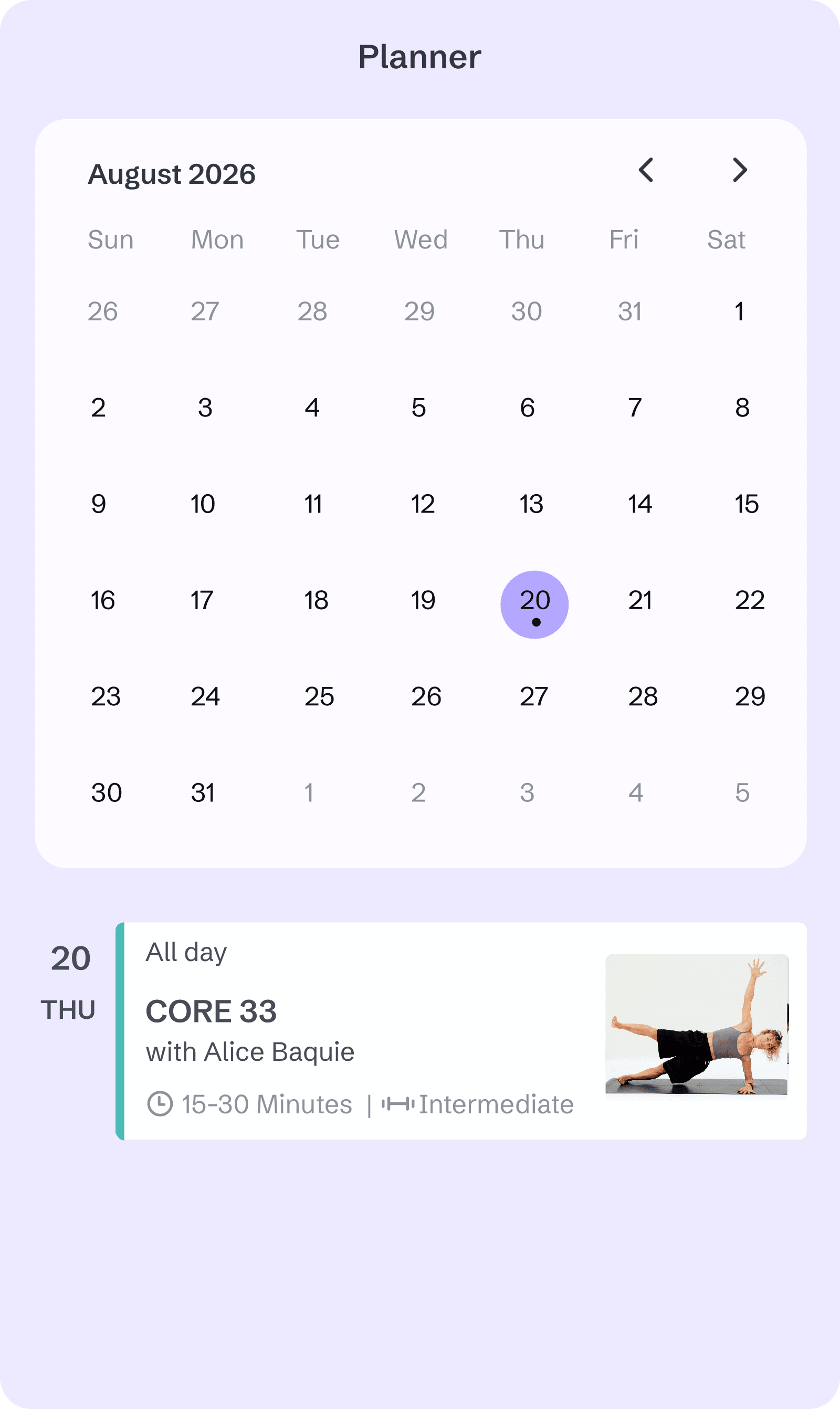 Planner calendar slide 3