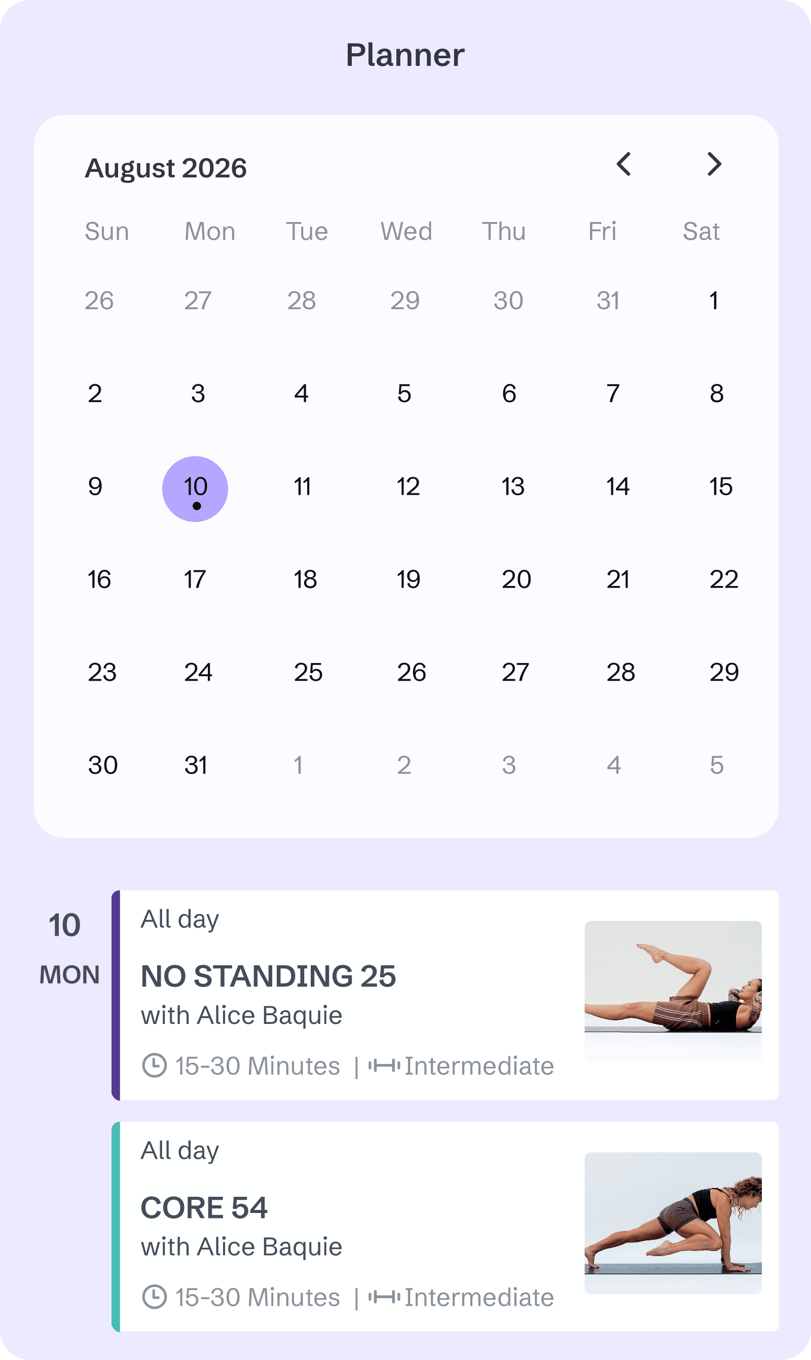Planner calendar slide 2