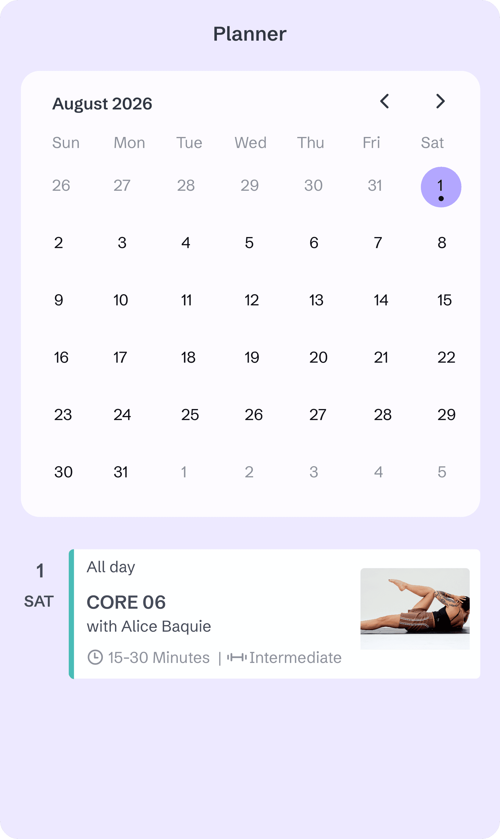 Planner calendar slide 1